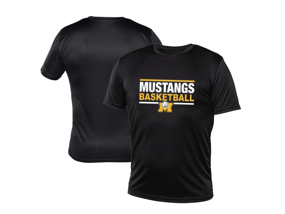 Tshirt Junior «mustangs basketball» - XS / Noir