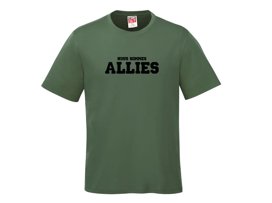 Tshirt Homme «Alliés» - Small / Vert militaire