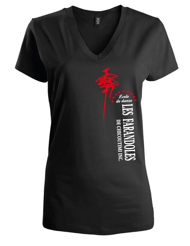 T-shirt femme «Les farandoles» - XS / Noir